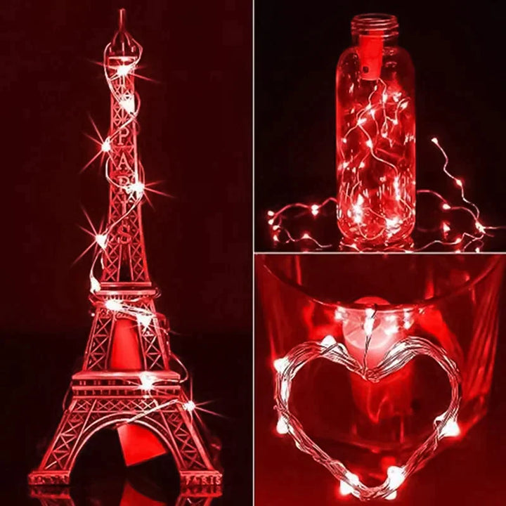 Lisslune | LED Wine Bottle Lights Cork Night Light DIY Decor Lift - Piece