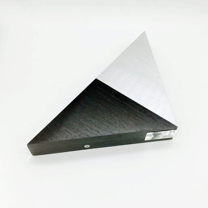 Lisslune | TriLumina Prism LED Wall Light | Creative Pyramid Design | Aluminum & Acrylic | Colored Light Options