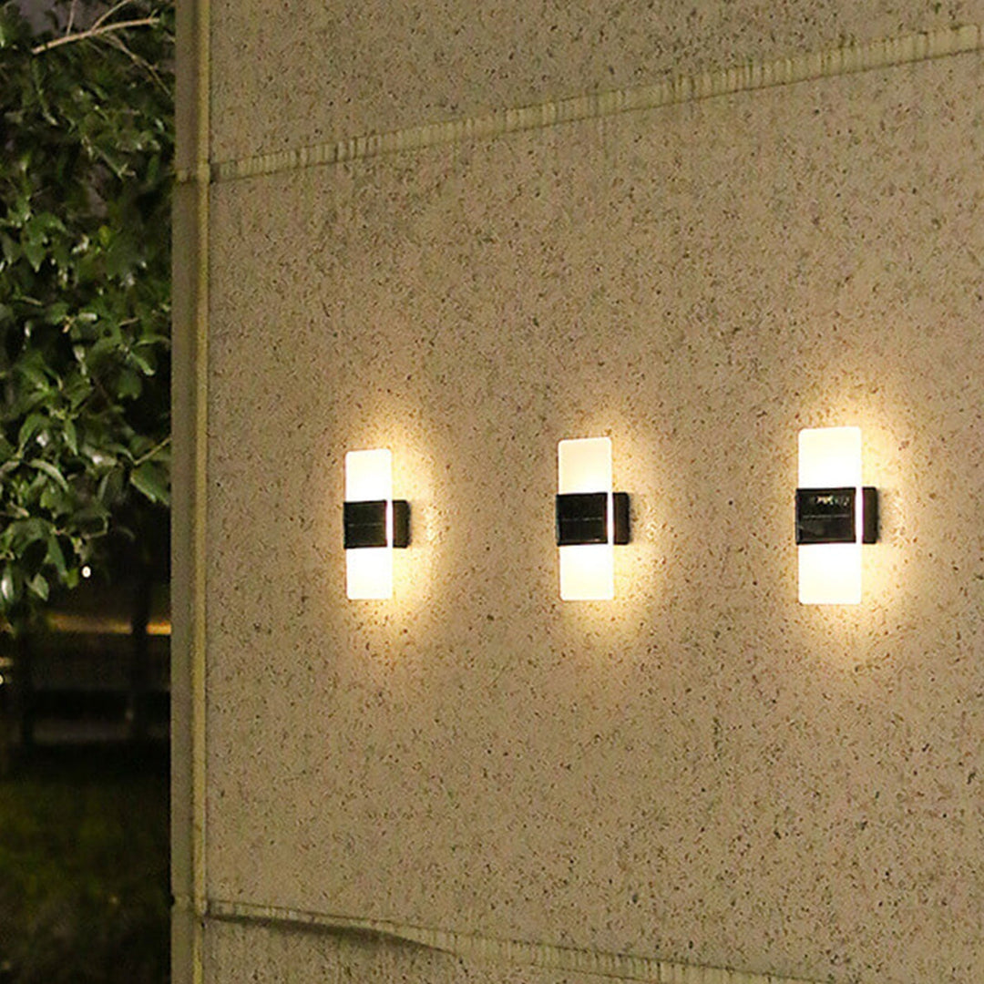 Lisslune | LumaZen Solar LED Wall Lamp | Weatherproof | Solar Powered Outdoor Lighting | Garden & Patio Decor