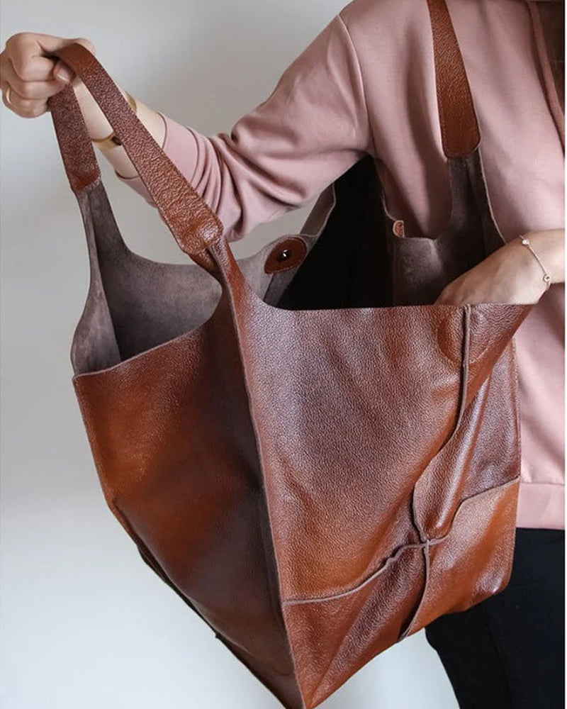 Lisslune | Chic & Sustainable Leather Bag with Large Capacity - Elegant, Versatile Women's Handbag