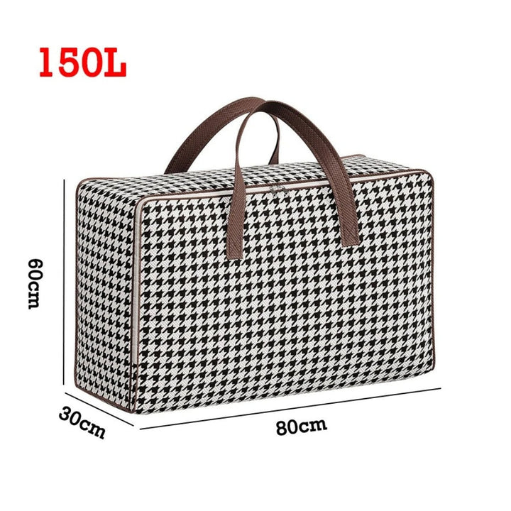 Lisslune | Durable Large Capacity Houndstooth Storage Suitcase