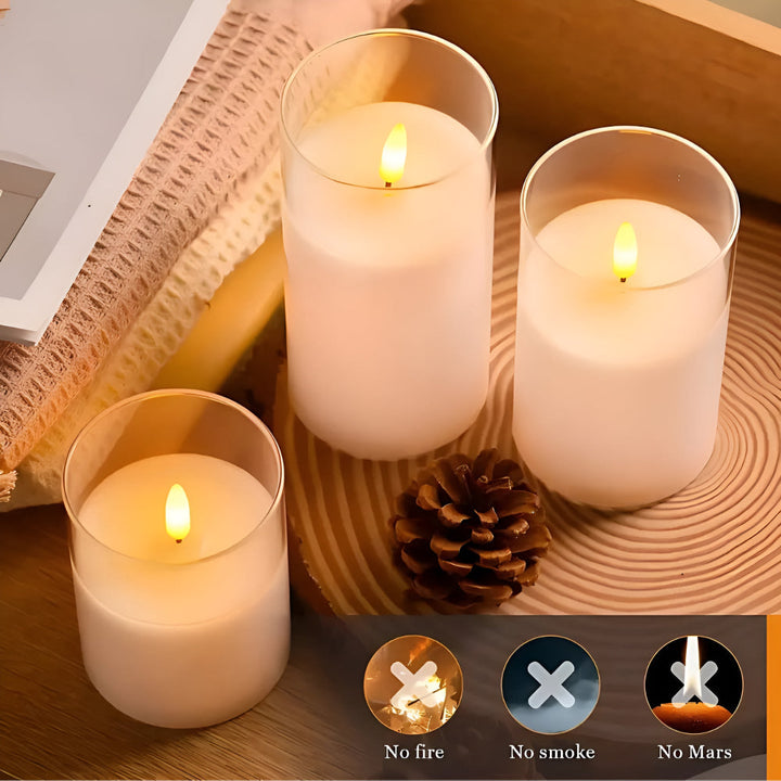 Lisslune | Ethereal 3D Flameless Candle | 3pcs Set