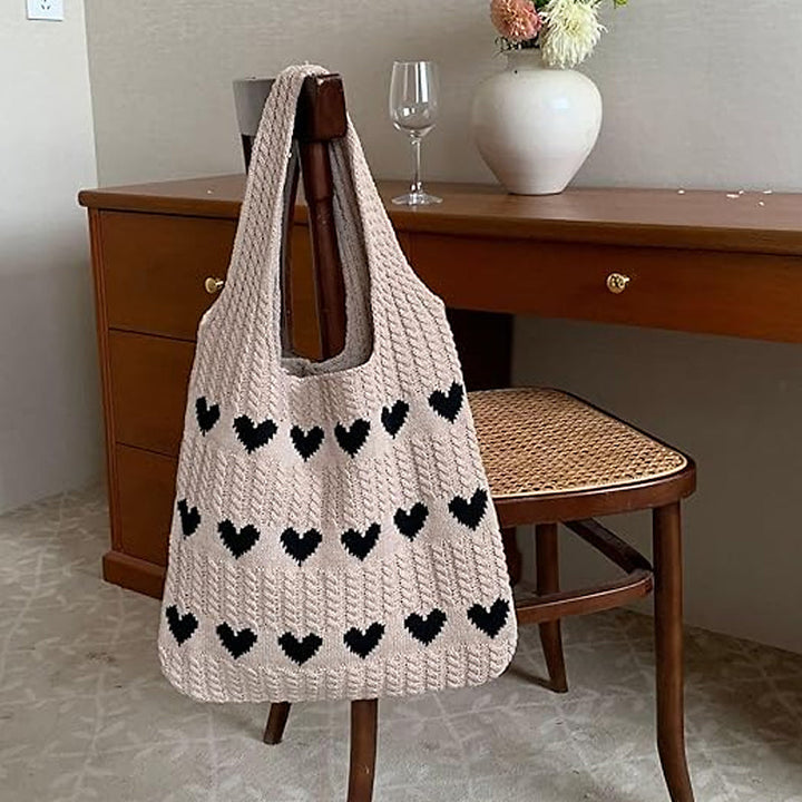 Lisslune | Knit Love Tote Bag