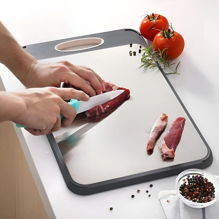 Lisslune | Reversible Stainless Steel Cutting Board