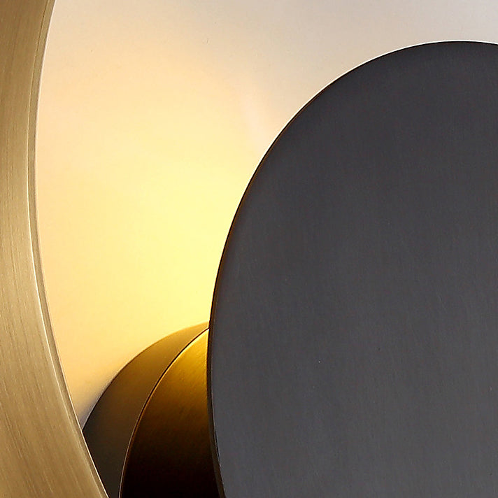 Lisslune | Modern Minimalist Iron Circle Ring 1-Light Wall Sconces Lamp For Bedroom