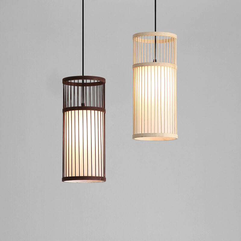 Lisslune | Bambora Zen Pendant Light | Handwoven Bamboo Lantern | Japanese Design | Natural Elegance