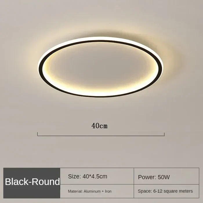 Lisslune | Scandinavian Round Ceiling Lamp - AuroraSphere