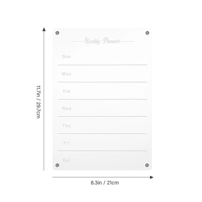 Lisslune | Weekly Planner Magnetic Fridge Organizer | Vibrant Markers, Easy Wipe Clean & Ideal for Home Kitchen Management