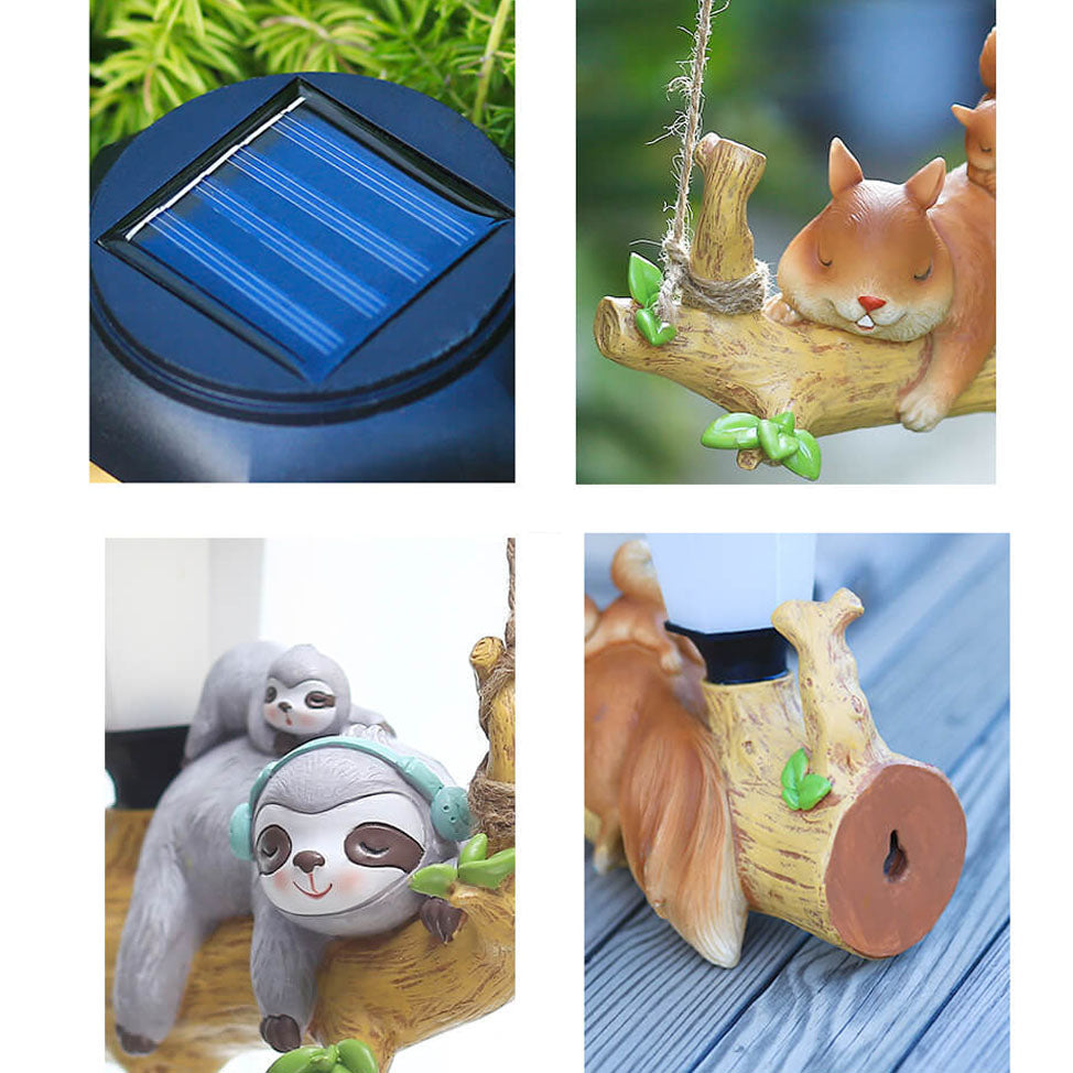 Lisslune | GlowSloth – Funny outdoor wall light with two sloths resting on a branch