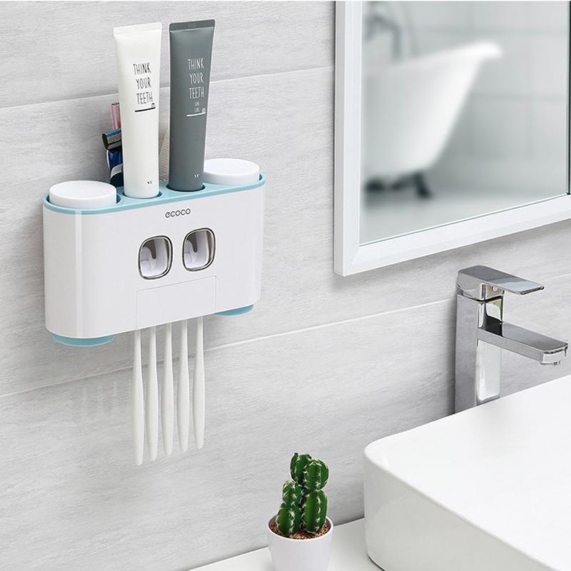 Lisslune | Automatic Toothbrush Holder and Toothpaste Dispenser Set