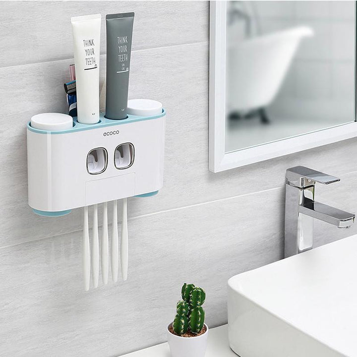 Lisslune | Automatic Toothbrush Holder and Toothpaste Dispenser Set