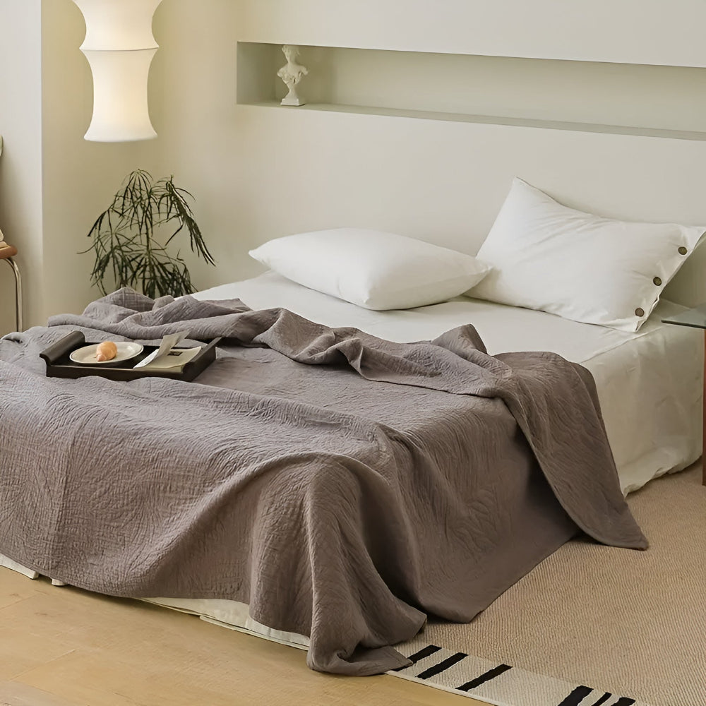 Lisslune | Soft Leaf Cotton Blanket
