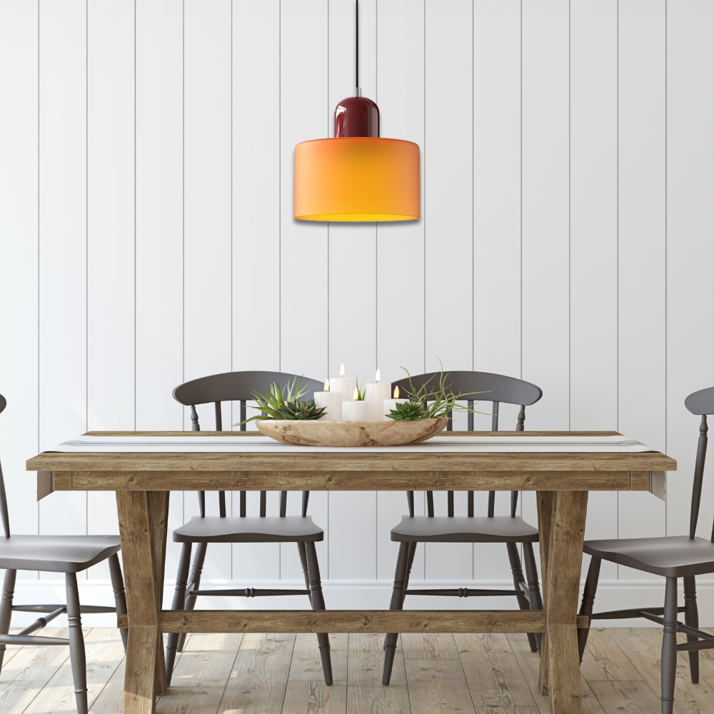 Lisslune | Glass Cylinder Pendant Light