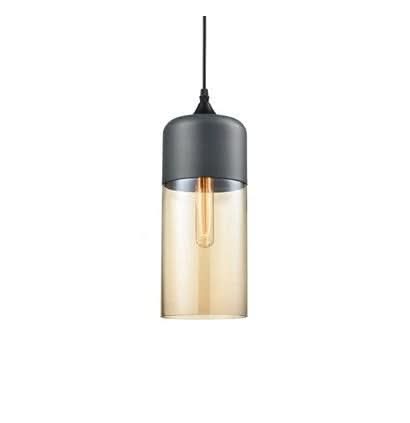 Lisslune | Hand-Blown Glass & Wood Pendant Light Adjustable