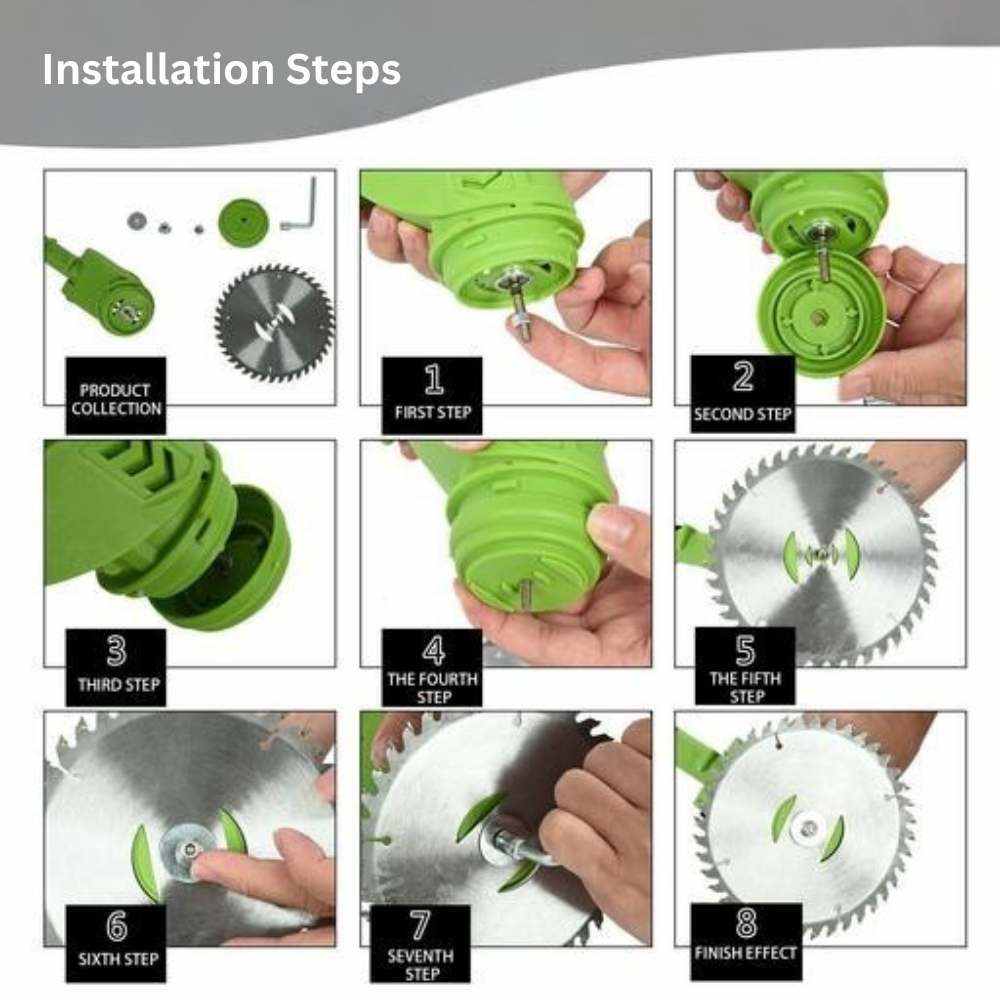 Lisslune | Cordless Grass Trimmer with Adjustable Cutting Width for Lawn Care & Garden Maintenance
