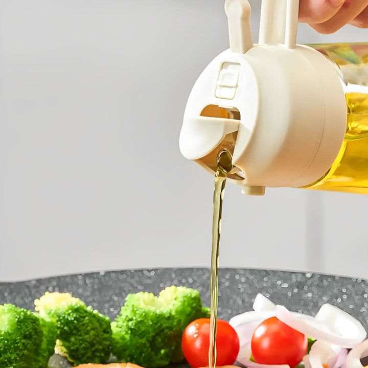 Lisslune | 2-in-1 Olive Oil Dispenser & Sprayer – Perfect for Cooking, Salads, and BBQ