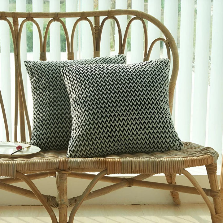 Lisslune | Lush Chevron Cushion Covers