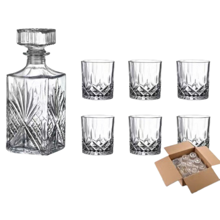Lisslune | RoyalPour - 7-Piece Whiskey Decanter Gift Set