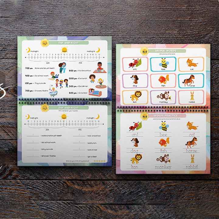 Lisslune | Reusable ribbed handwriting workbooks