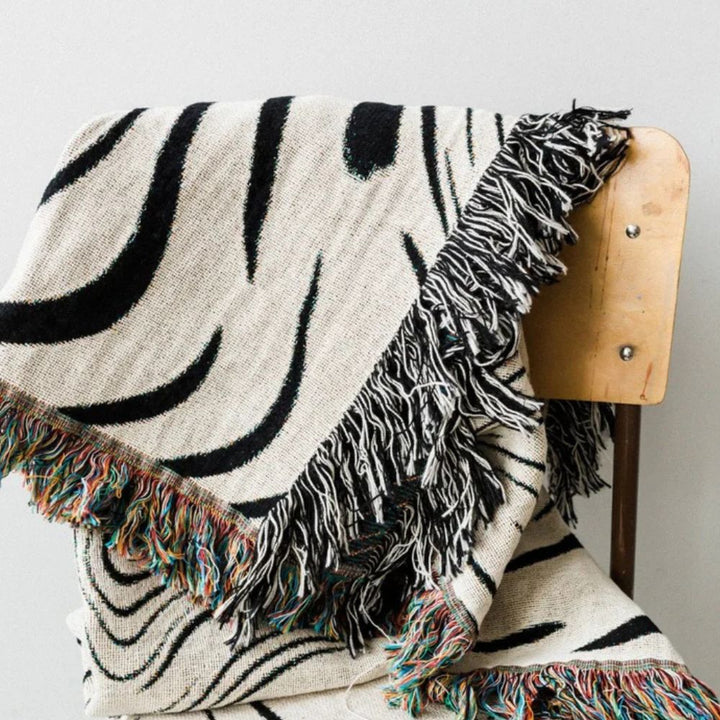 Lisslune | Marble Woven Throw Blanket