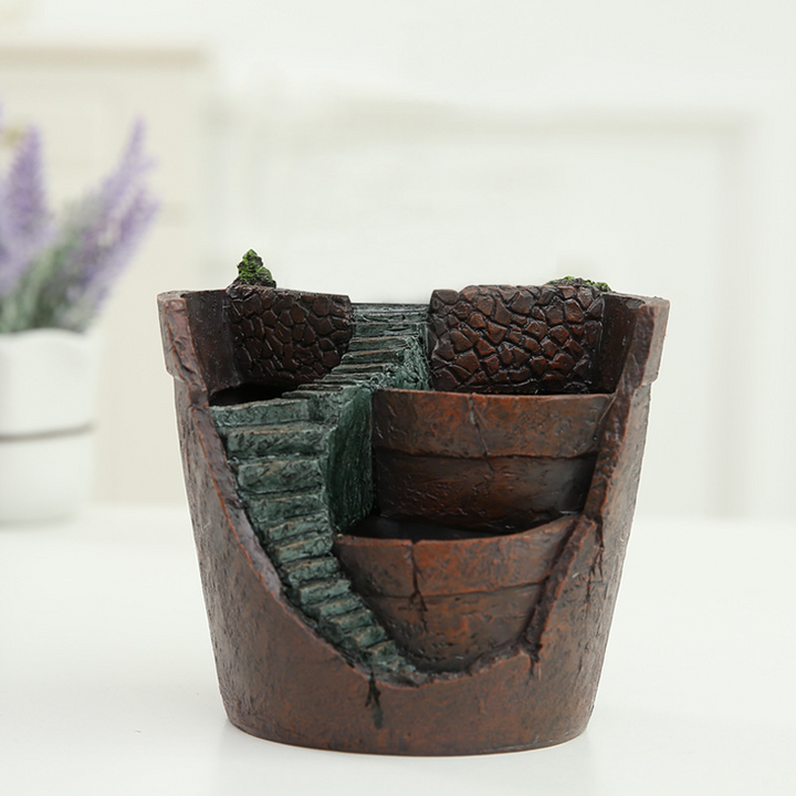 Lisslune | Succulent decorative flower pot for mini garden – Bonsai planting pot for micro landscape and garden