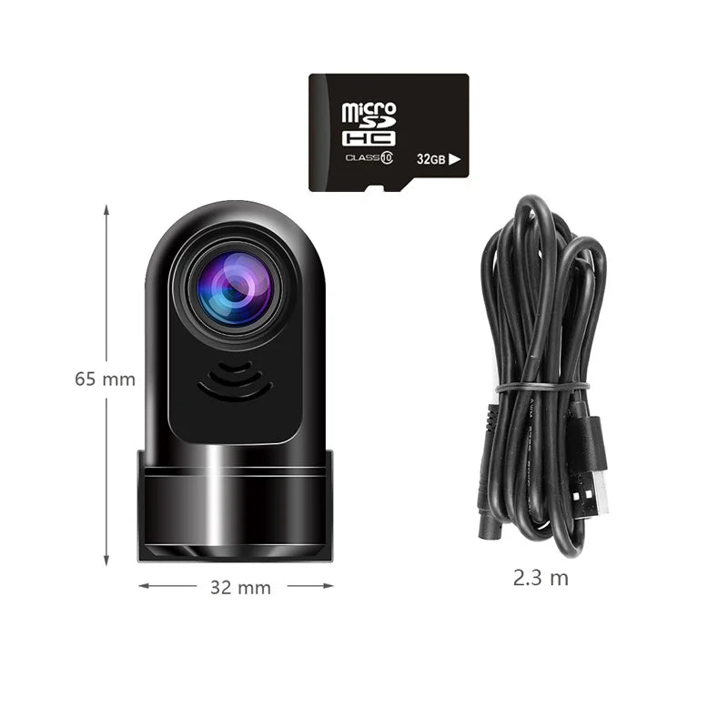 Lisslune | 1080P HD 360° Rotating Mini ADAS Dashcam