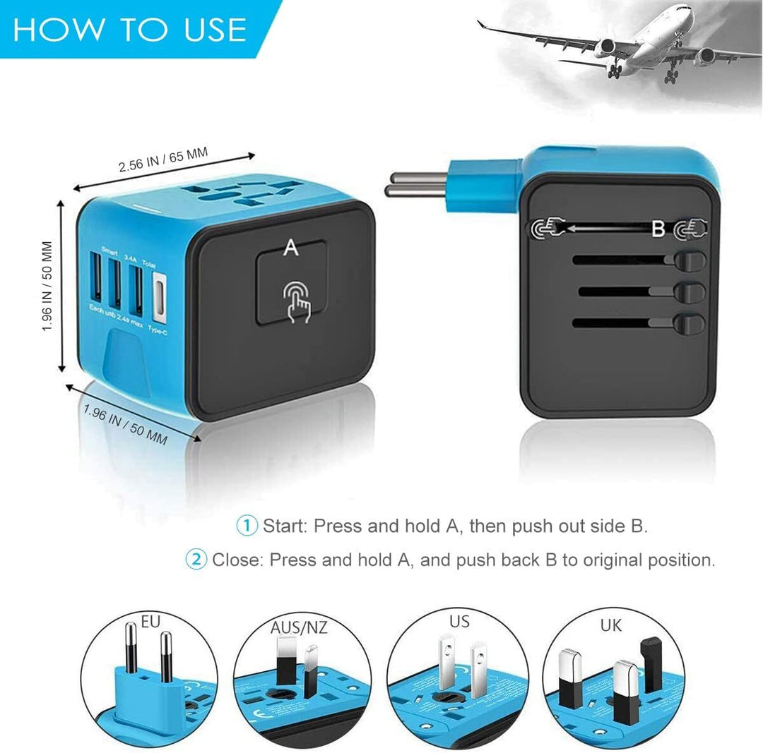 Lisslune | Ultimate Travel Power Hub: All-in-One Universal Adapter