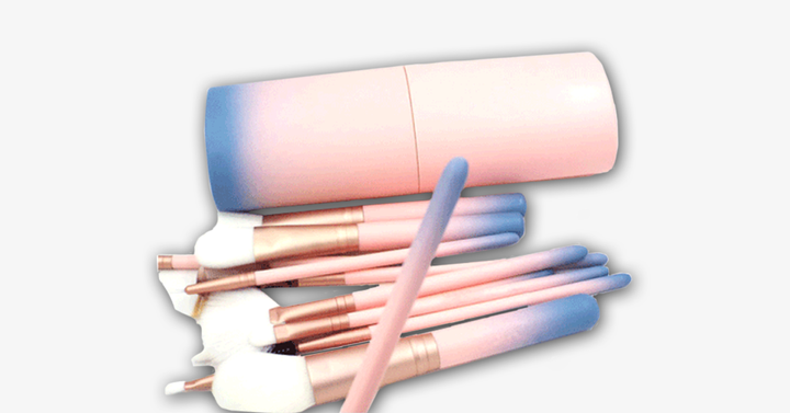 Lisslune | 12-piece Pink Ombre Brush Set – Apply makeup like a pro!