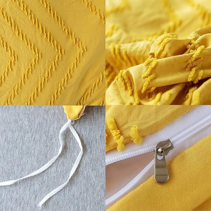 Lisslune | Chevron Plush Quilt Cover | 3pcs Set