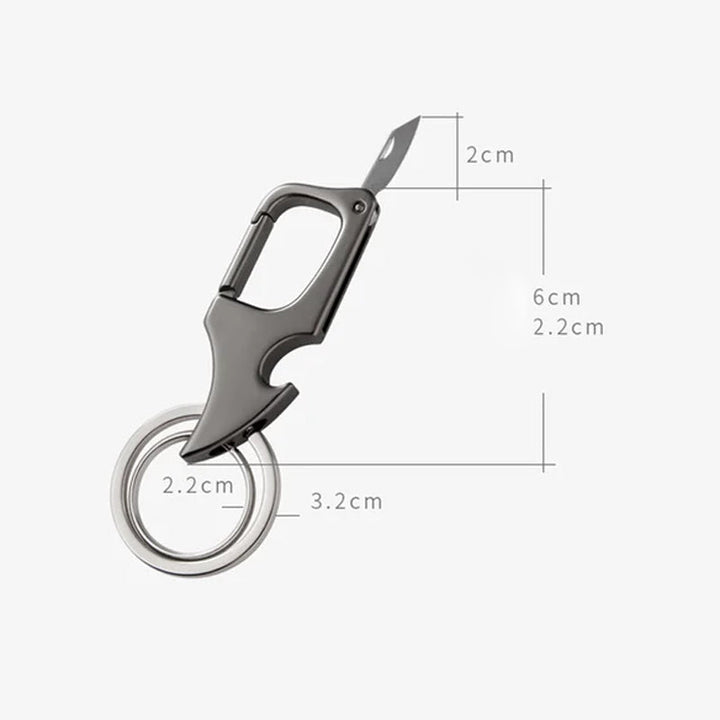 Lisslune | Multifunctional Bottle Opener with Pendant and Metal Double Ring Keychain