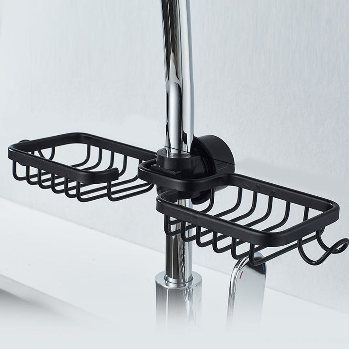 Lisslune | Shower holder for Shampoo & Soap – Stainless Aluminium – Silver or Black – No Drilling