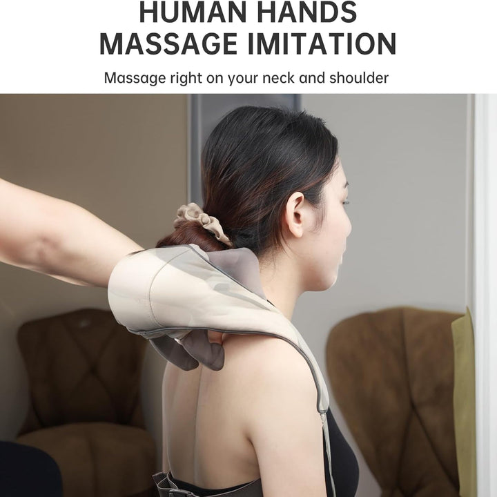 Lisslune | Heated Massage Chair with Back & Neck Cushion – Shiatsu Massage for Total Comfort