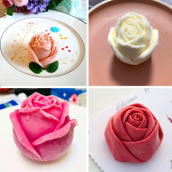 Lisslune | 3D Silicone Rose Mold Ice Cube Tray