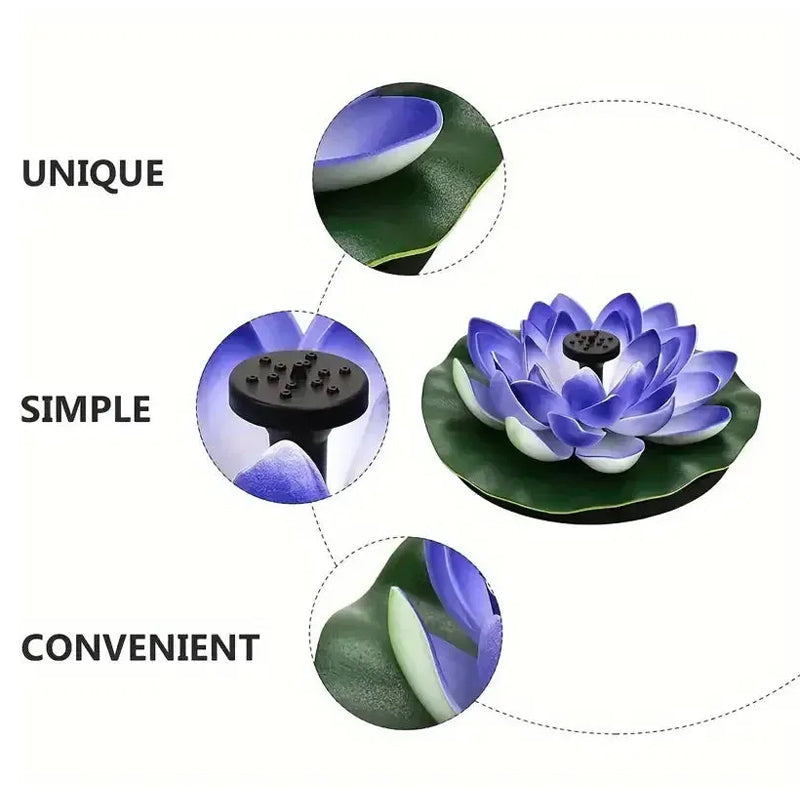 Lisslune | Lotus-shaped solar fountain pond decoration