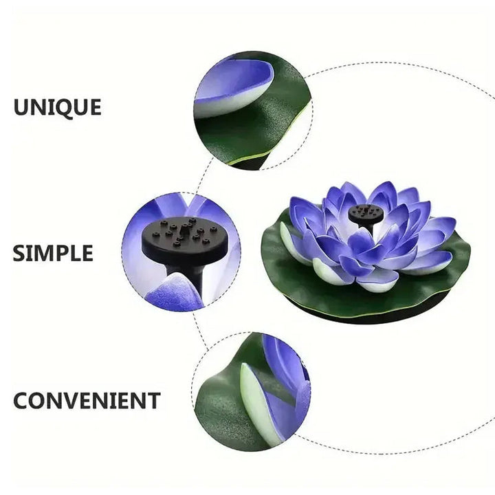 Lisslune | Lotus-shaped solar fountain pond decoration