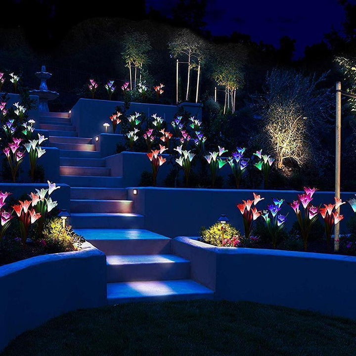 Lisslune | Solar powered LED flower, Solar Garden Stake Lights