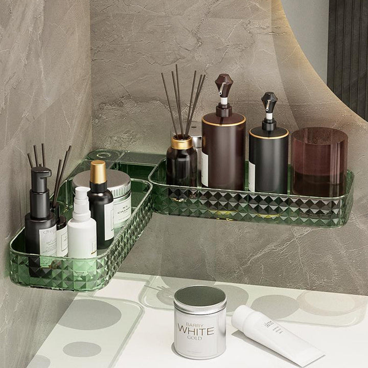 Lisslune | Multifunctional, wall-mounted, rotatable U-shaped storage corner shelf