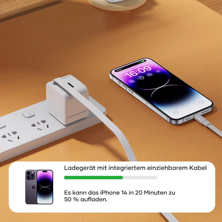 Lisslune | Charger with retractable charging cable