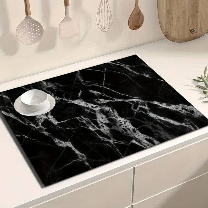 Lisslune | Marble Print Dish Drying Mat