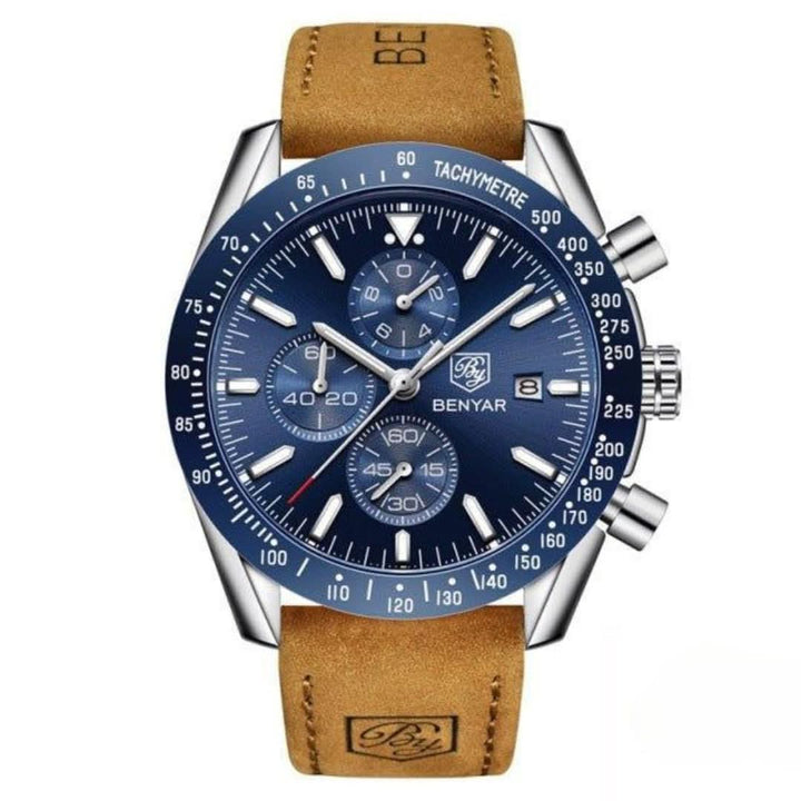 Lisslune | Men’s Waterproof Quartz Watch with Leather Strap