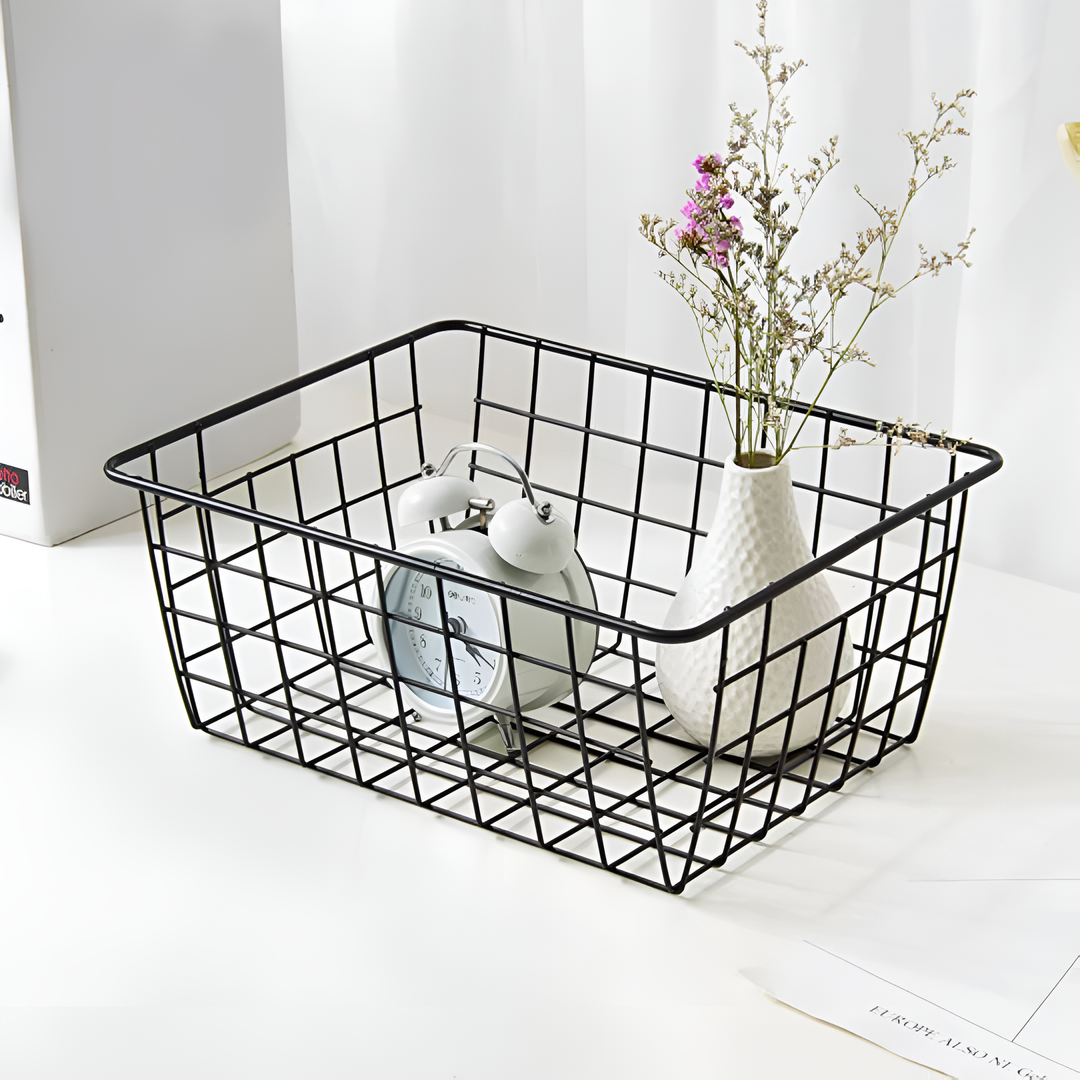 Lisslune | Modern Wire Storage Basket with Handles – NeatBasket