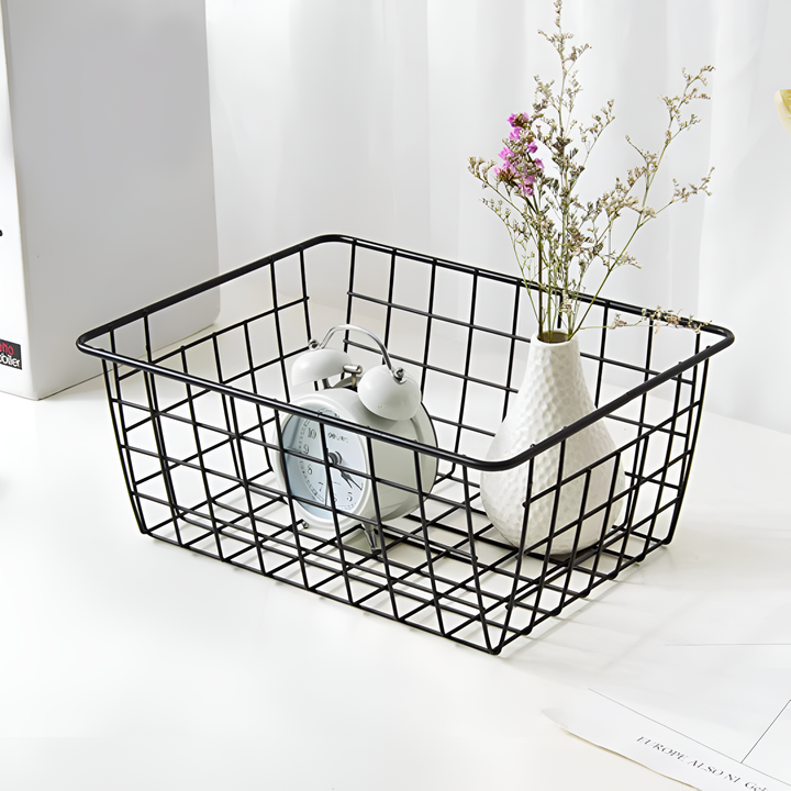 Lisslune | Modern Wire Storage Basket with Handles – NeatBasket