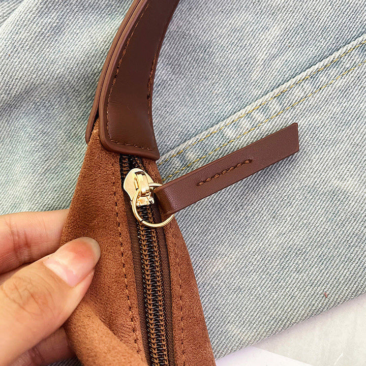 Lisslune | Suede messenger bag with large capacity