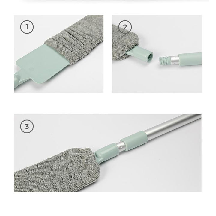 Lisslune | Retractable Microfiber Cloth Dust Brush Gap Mop