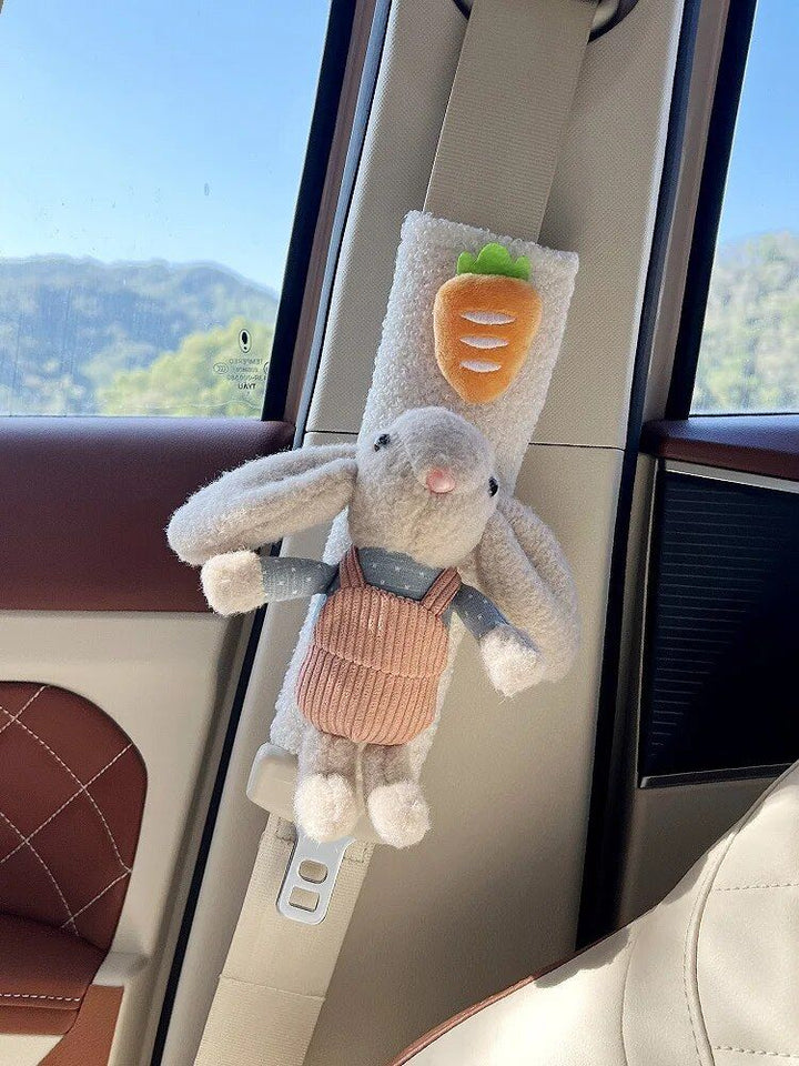 Lisslune | Plush Doll Rabbit Bear Car Seat Belt Shoulder Cover