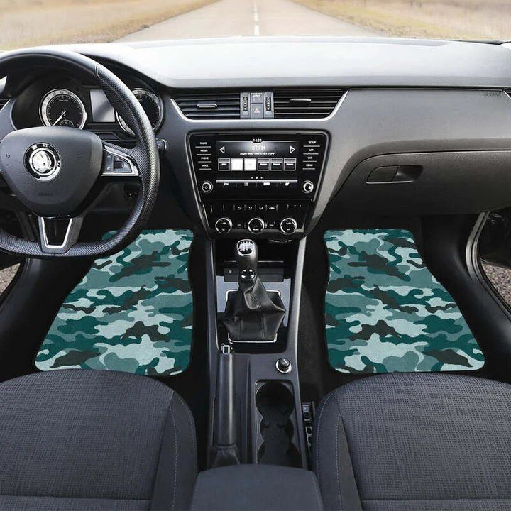 Lisslune | Forest Green Camouflage Car Mats