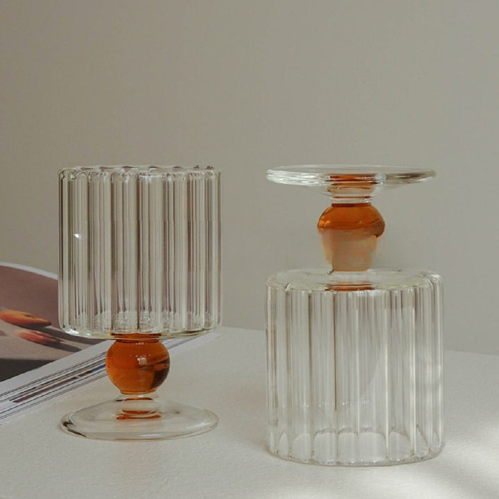 Lisslune | Orange Dot Vintage Glassware Handmade
