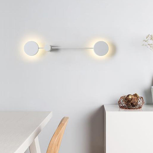 Lisslune | Simple LED wall lamp with acrylic shade Black/White molecule wall light in warm/white light
