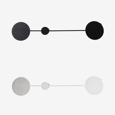 Lisslune | Simple LED wall lamp with acrylic shade Black/White molecule wall light in warm/white light