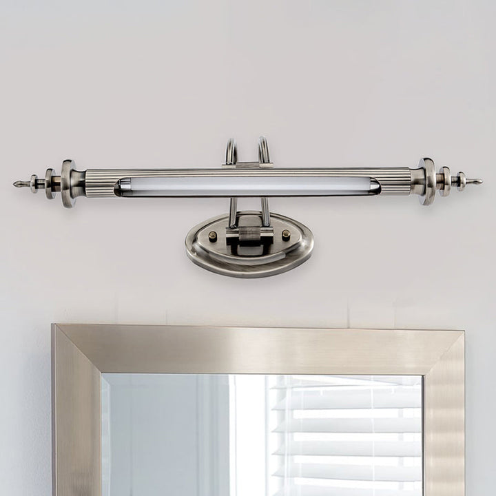 Skørter | Chrome Nickel Linear Vanity Wall Lamp Modern 18"/29.5" W LED Metal Wall Lighting Fixture in Warm/White Light
